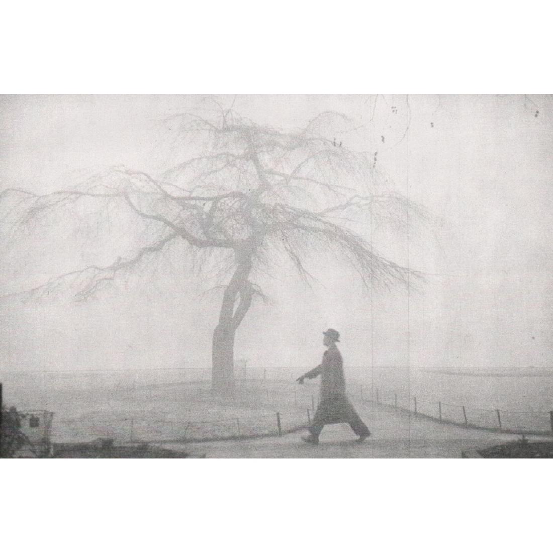 ROBERT FRANK - Walk in the Fog: Artist: ROBERT FRANK Print Title: Walk in the Fog, Great Britain, 1951 Medium: Sheet-fed Gravure Printing Date: 1975 Printed in England Image Size: 6.75 x 4.5 inches Robert Frank (b. 1924) is an Ameri