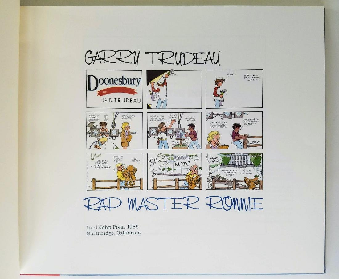 One of 26 copies. Trudeau. Rap Master Ronnie.: Title: One of 26 copies. Trudeau. Rap Master Ronnie. Author: Gary Trudeau. Rap Master Ronnie. Publishing: Northridge: Lord John Press, 1986. Edition: Copy B of only 26 lettered copies, signed by Trude
