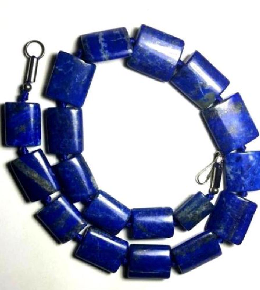 Lapiz Lazuli Tube Beads String (1 of 5)