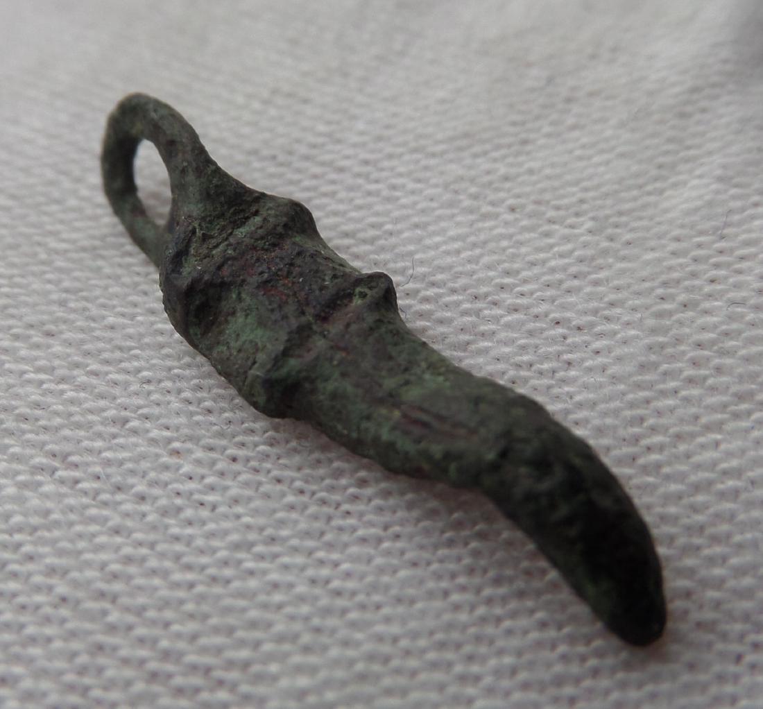 Early Medieval Viking Bronze Bear's Hunters Pendant (1 of 7)