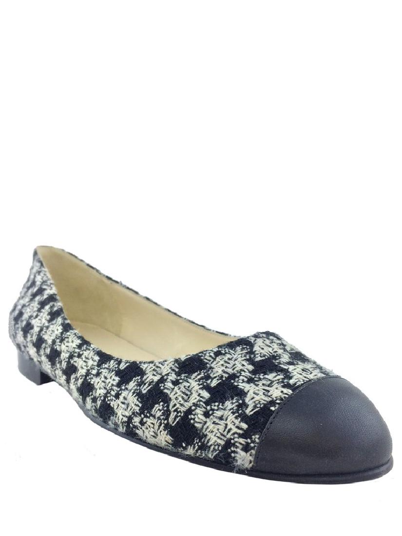 Chanel Tweed Cap Toe Ballerina Flats Size 9.5 NEW (1 of 11)