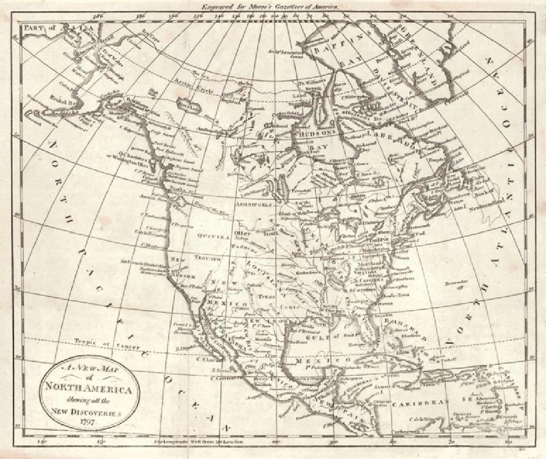 New Map of North America Shewing All the New (1 of 1)
