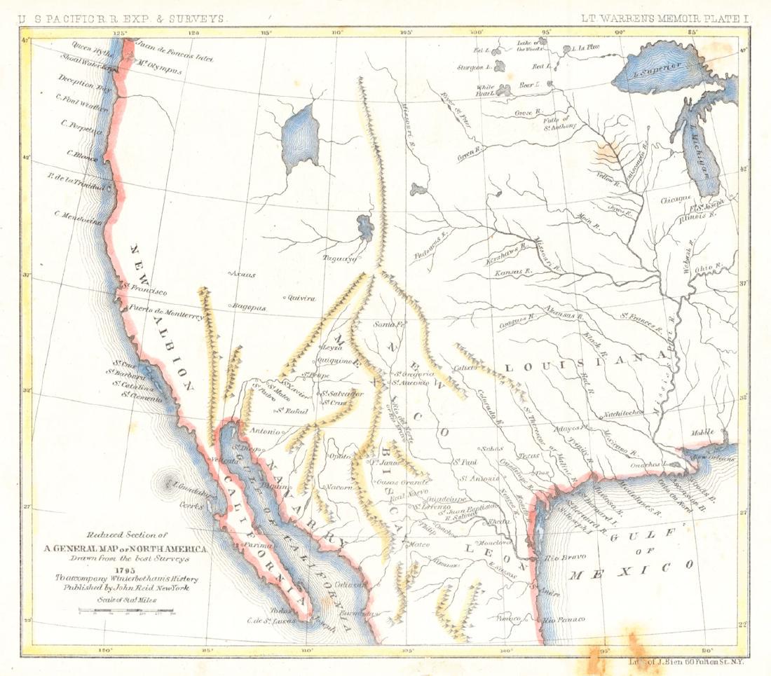 Reduced Section of a General Map of North America (1 of 1)