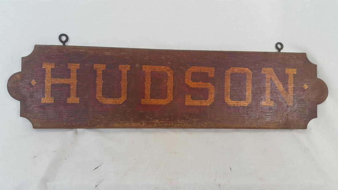Early Trolley "Hudson" Route or Destination Sign (1 of 3)