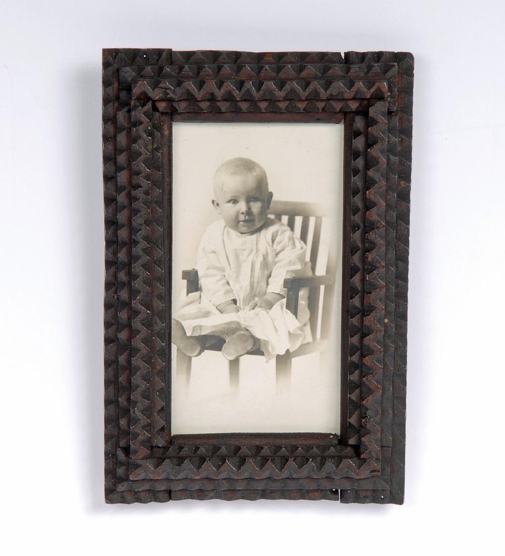 Tramp Art Frame with Photograph (1 of 1)