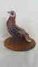 Carved and Painted Quail on Hardwood Mount Ca 1940's