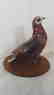 Carved and Painted Quail on Hardwood Mount Ca 1940's - 2
