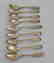8 Piece American Coin Silver Teaspoons Lot #51 - As Is