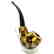 Baltic amber mosaic inlay durable tobacco pipe 12cm,