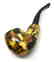Baltic amber mosaic inlay durable tobacco pipe 12cm, - 3