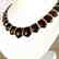 Wide collar Baltic amber necklace cherry&lemon 21mm - 2