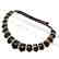 Wide collar Baltic amber necklace cherry&lemon 21mm - 6