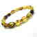 Unique bracelet faceted Baltic amber beads olives honey - 2