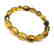 Unique bracelet faceted Baltic amber beads olives honey - 4