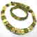 Vintage Necklace & bracelet set green amber with - 3