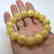 Bracelet Baltic amber butter yellow beads ø13mm 18.5 - 3
