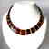 Wide collar Baltic amber cherry&honey necklace 20mm x