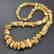 Authentic old necklace white Baltic amber chips 65cm