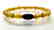 Bracelet Baltic amber olive beads honey&cherry colours
