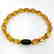 Bracelet Baltic amber olive beads honey&cherry colours - 3