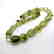 Vintage necklace green amber with antique insect - 5