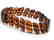 Braceleet hand carved Baltic amber slices cognac colour - 3
