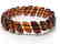Braceleet hand carved Baltic amber slices cognac colour - 4