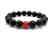 Bracelet Baltic amber Coral black&red ø10mm 13.4 grams