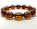 Bracelet Baltic amber cognac olive shape 17 gr