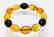 Bracelet Baltic amber multi color olive shape 26.1 gr - 2