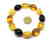 Bracelet Baltic amber multi color olive shape 26.1 gr - 6