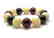 Bracelet Baltic Amber Cherry&White ø12mm 14.4 gr