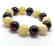 Bracelet Baltic Amber Cherry&White ø12mm 14.4 gr - 2