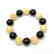 Bracelet Baltic Amber Cherry&White ø12mm 14.4 gr - 4