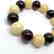 Bracelet Baltic Amber Cherry&White ø12mm 14.4 gr - 6