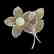 Vintage style gold-plated brooch 57x56mm with Baltic