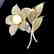 Vintage style gold-plated brooch 57x56mm with Baltic - 2