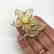 Vintage style gold-plated brooch 57x56mm with Baltic - 7