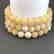 3x Bracelet Baltic Amber White cream beads ø9mm 28 gr - 2