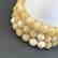 3x Bracelet Baltic Amber White cream beads ø9mm 28 gr - 3