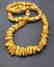 Authentic old necklace egg yolk Baltic amber chips 66cm