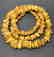 Authentic old necklace egg yolk Baltic amber chips 66cm - 2