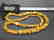 Authentic old necklace egg yolk Baltic amber chips 66cm - 3