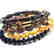 5x Bracelet Baltic amber hand carved beads various - 3