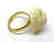 Vintage silver ring white Baltic amber hand carved rose - 5
