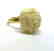 Vintage silver ring white Baltic amber hand carved rose - 6