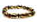 Unique bracelet hand carved Baltic amber beads - 2