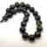 Rare Baltic amber necklace black marble big beads ø22mm - 2