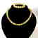 Baltic amber set necklace bracelet lemon beads ø9mm