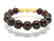 Bracelet Baltic amber cherry white beads ø11mm - 2